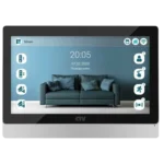 CTV-M5904AI —черный экран с домашним меню и иконками, фронтальный ракурс